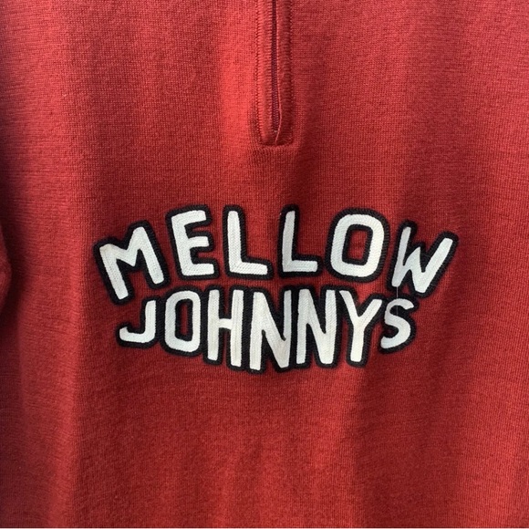 Mellow Johnnys Earth Wind & Rider Mens US Medium 100% Merino Cycling Jumper Red - Picture 4 of 8